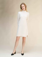 Cashmere Mix High Neck Midi Dress
