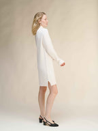 Cashmere Mix High Neck Midi Dress
