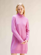 Cashmere Mix High Neck Midi Dress