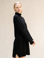 Abito midi a collo alto in misto cashmere