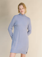 Abito midi a collo alto in misto cashmere
