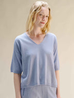 Cashmere Mix V-Neck T-Shirt (3D-Knit)
