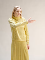 Maglione a trecce “Ricciolo” in misto cashmere (3D-Knit)