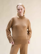 Cashmere Mix Long Turtleneck Sweater