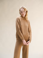 “Ricciolo” cable-knit sweater in cashmere blend (3D-Knit)