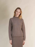 Cashmere Mix Cable "Ricciolo" Sweater (3D-Knit)