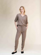Cashmere Mix V-Neck T-Shirt (3D-Knit)