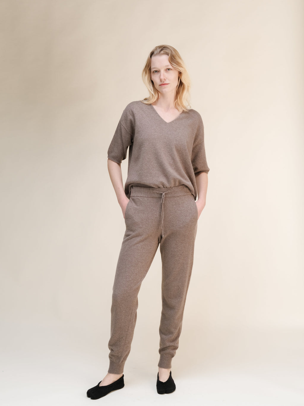 Cashmere Mix Yoga Pants (3D-Knit)