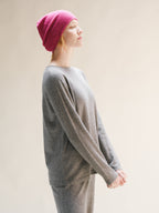 Cashmere Mix Crewneck with Curl Detail(3D-Knit)