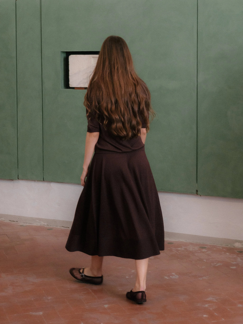 Gonna Extra Fine Merino Wool A-Line (3D-Knit) - Nibe Clothing