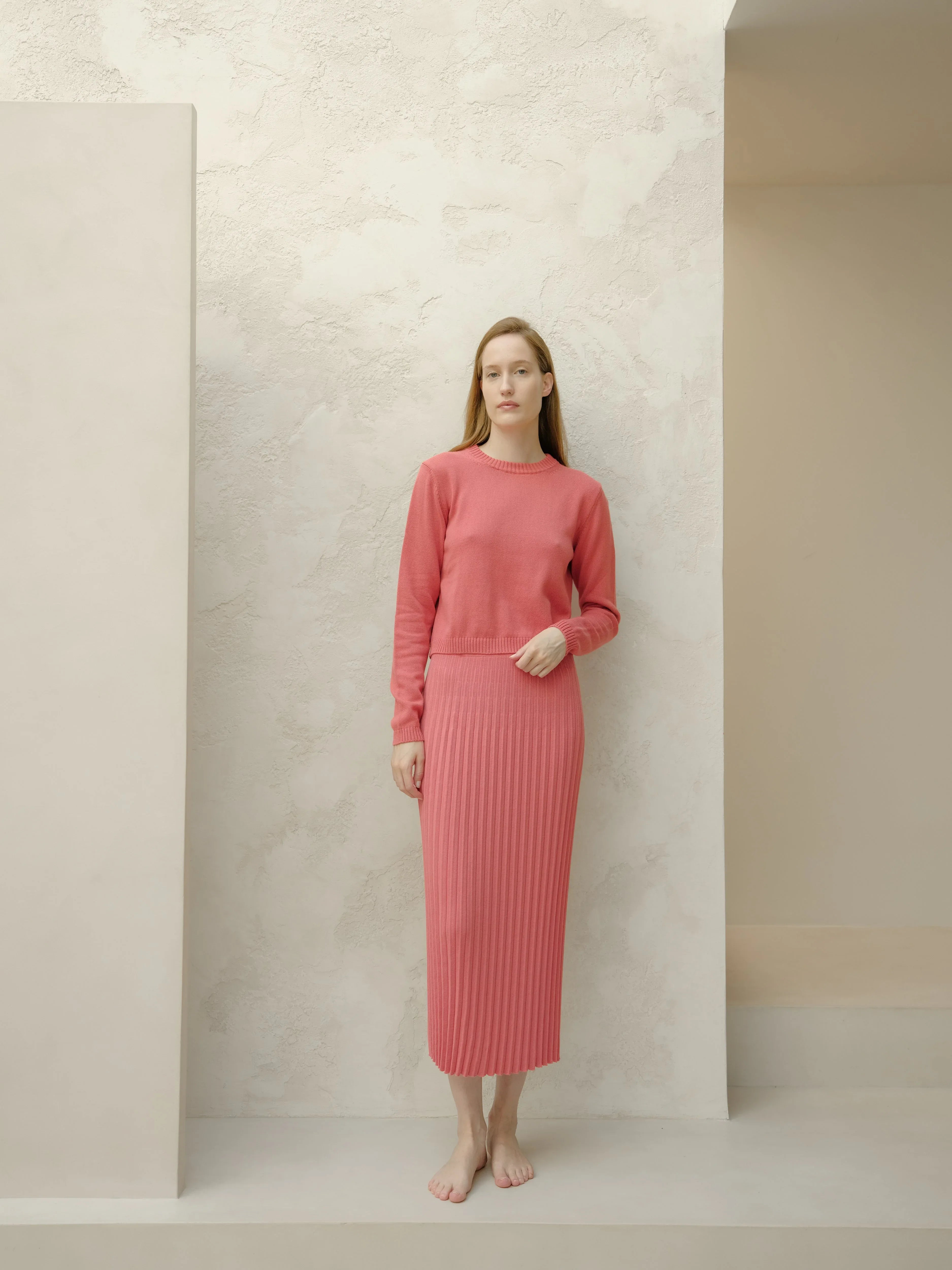 Gonna Plissé Fine Cotton (3D-Knit) - Nibe Clothing