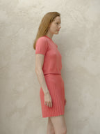 T-shirt in cotone a maglia grossa