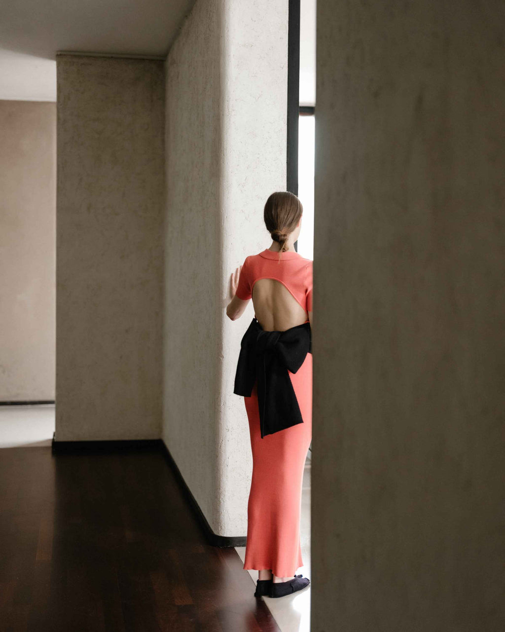 Fine Cotton Open-Back Dress