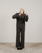 Maglione a trecce in misto cashmere