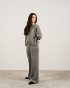 Maglia girocollo in misto cashmere