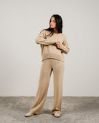 Maglia girocollo in misto cashmere