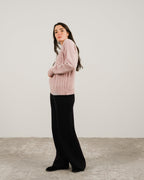 Maglione a trecce in misto cashmere
