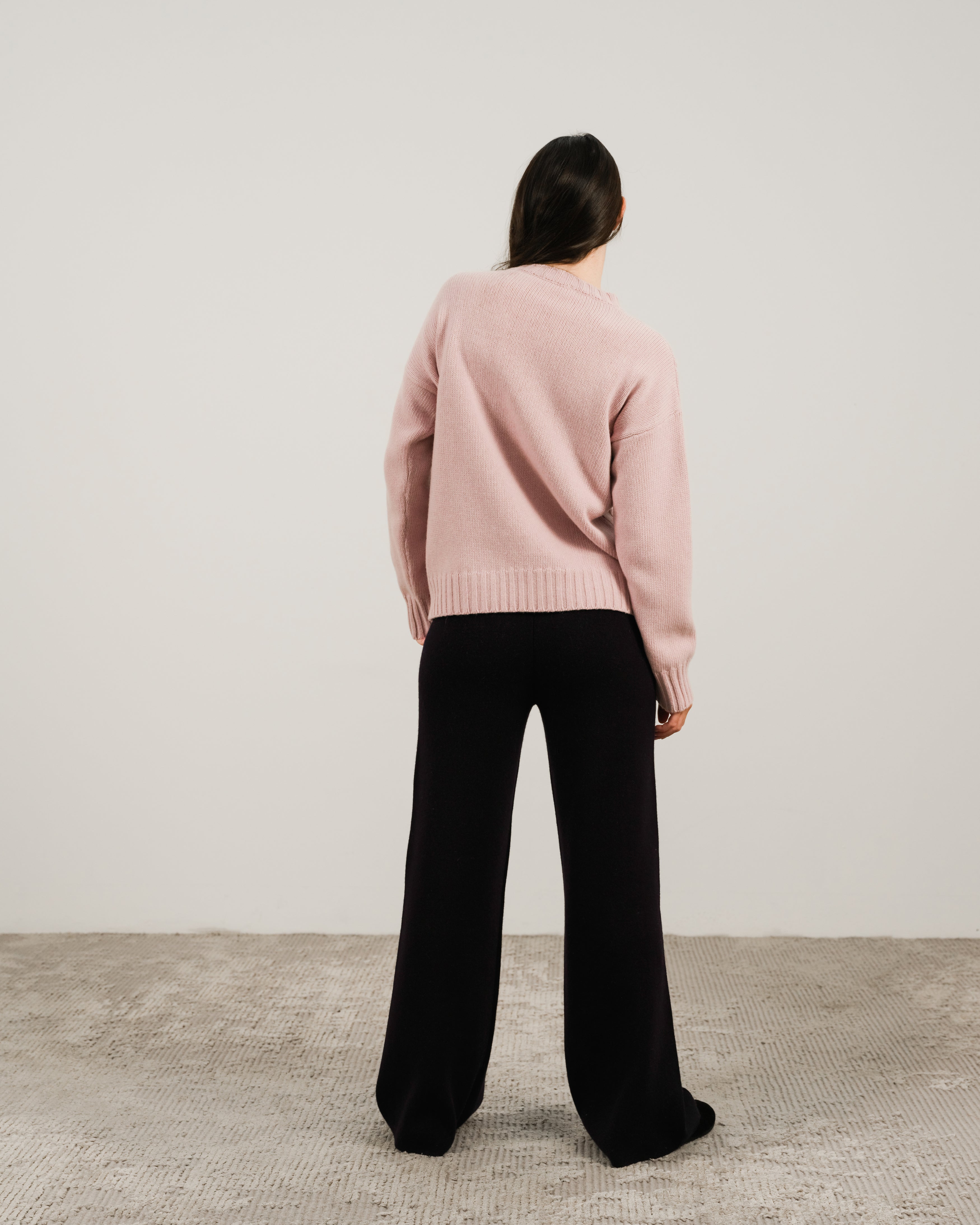 Maglione a trecce in misto cashmere