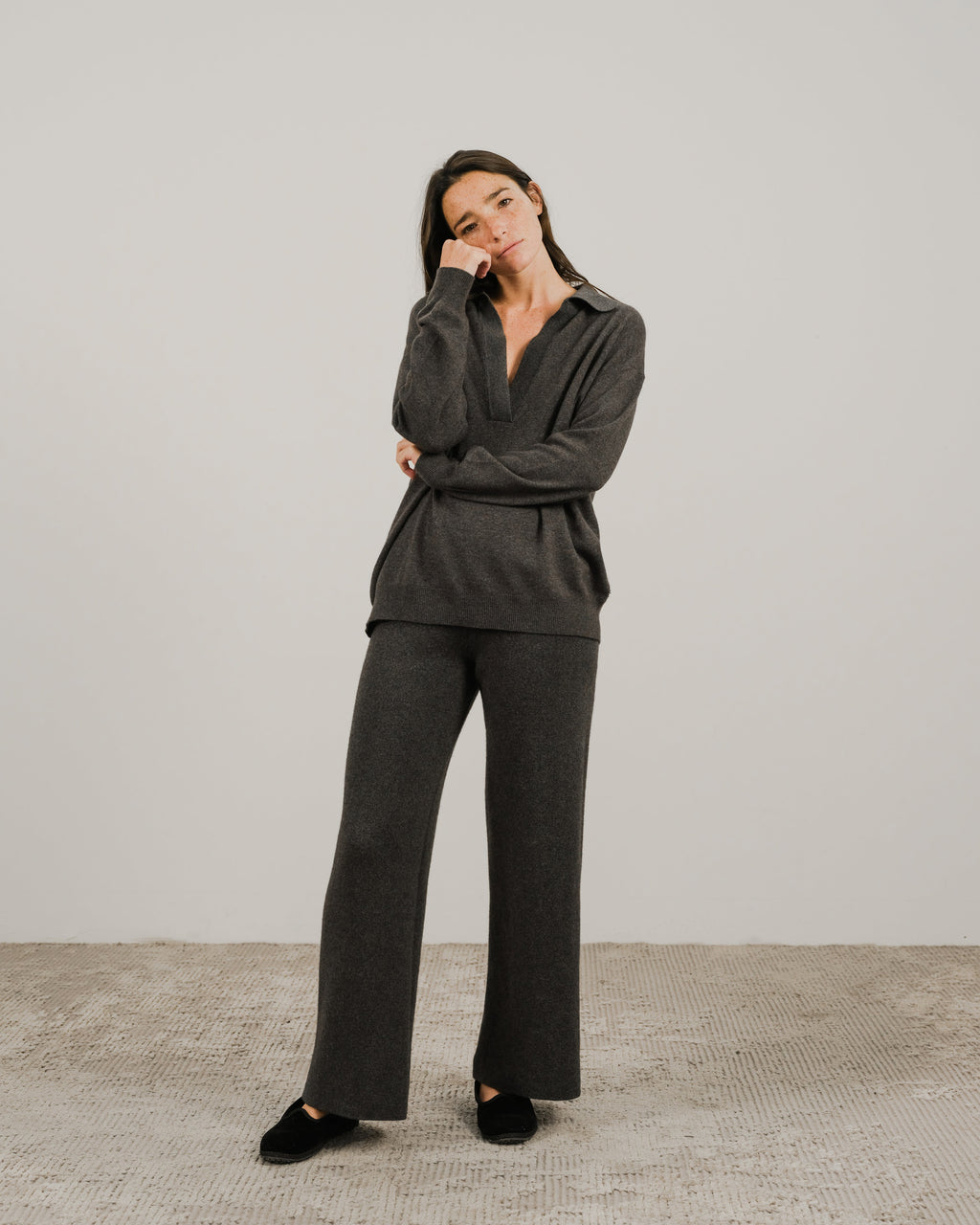 Polo in misto cashmere