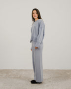 Maglia girocollo in misto cashmere