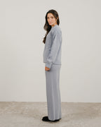 Maglione a trecce in misto cashmere