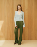 Top all’uncinetto a zig zag in cotone fine