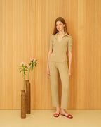 Fine Cotton Plissé Pants (3D-Knit)