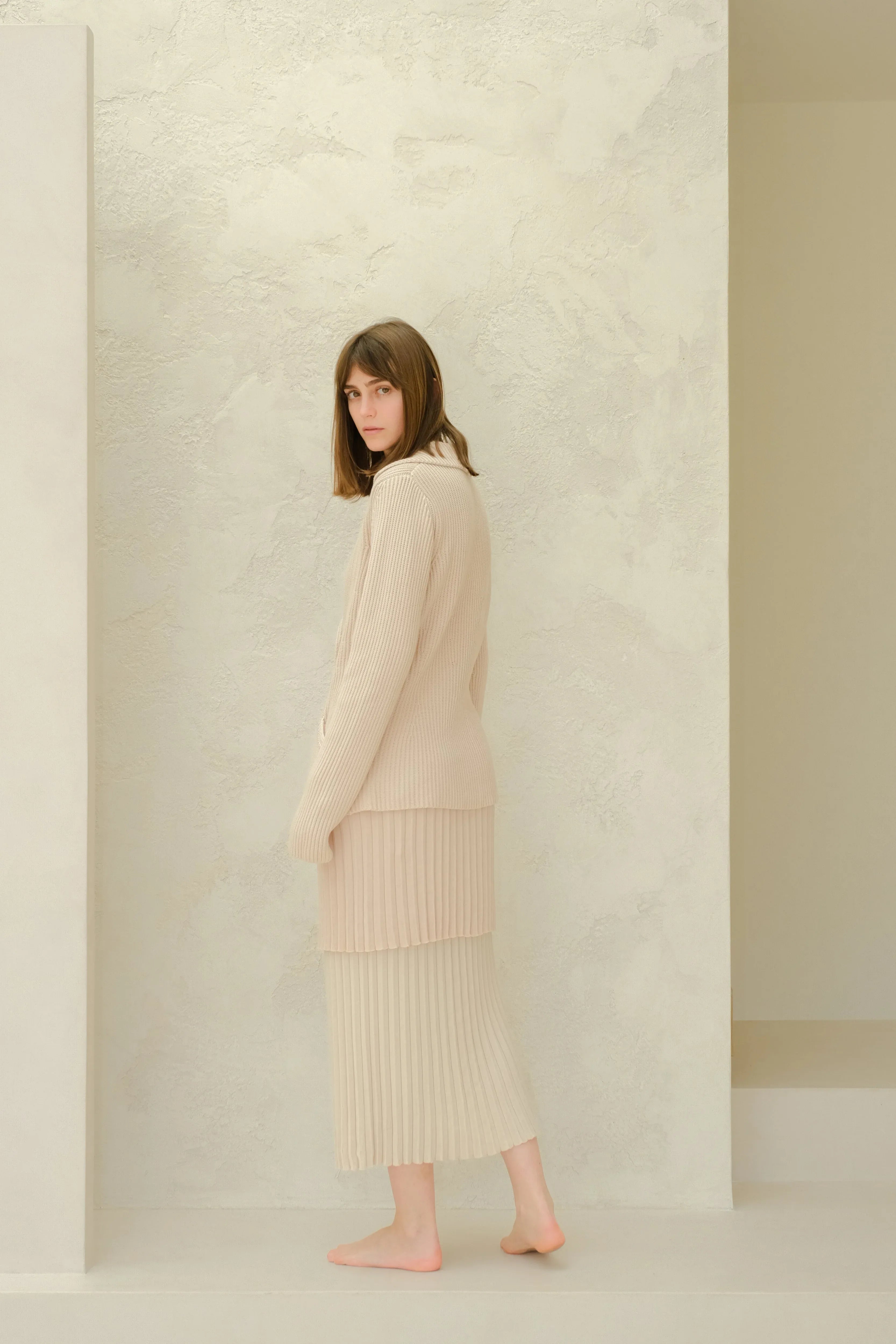 Gonna Plissé Fine Cotton (3D-Knit) - Nibe Clothing