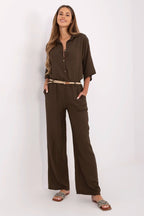 Pantaloni gamba larga - Nibe Clothing