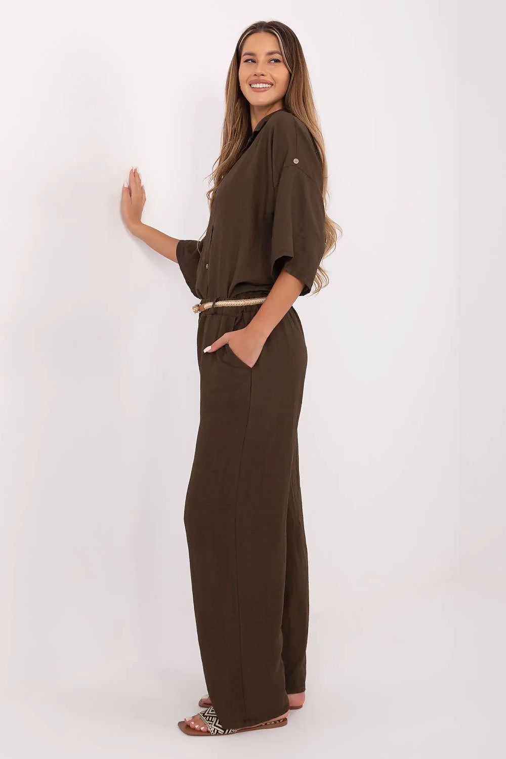 Pantaloni gamba larga - Nibe Clothing