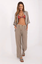 Pantaloni gamba larga - Nibe Clothing
