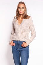 Cardigan con scollo a V - Nibe Clothing
