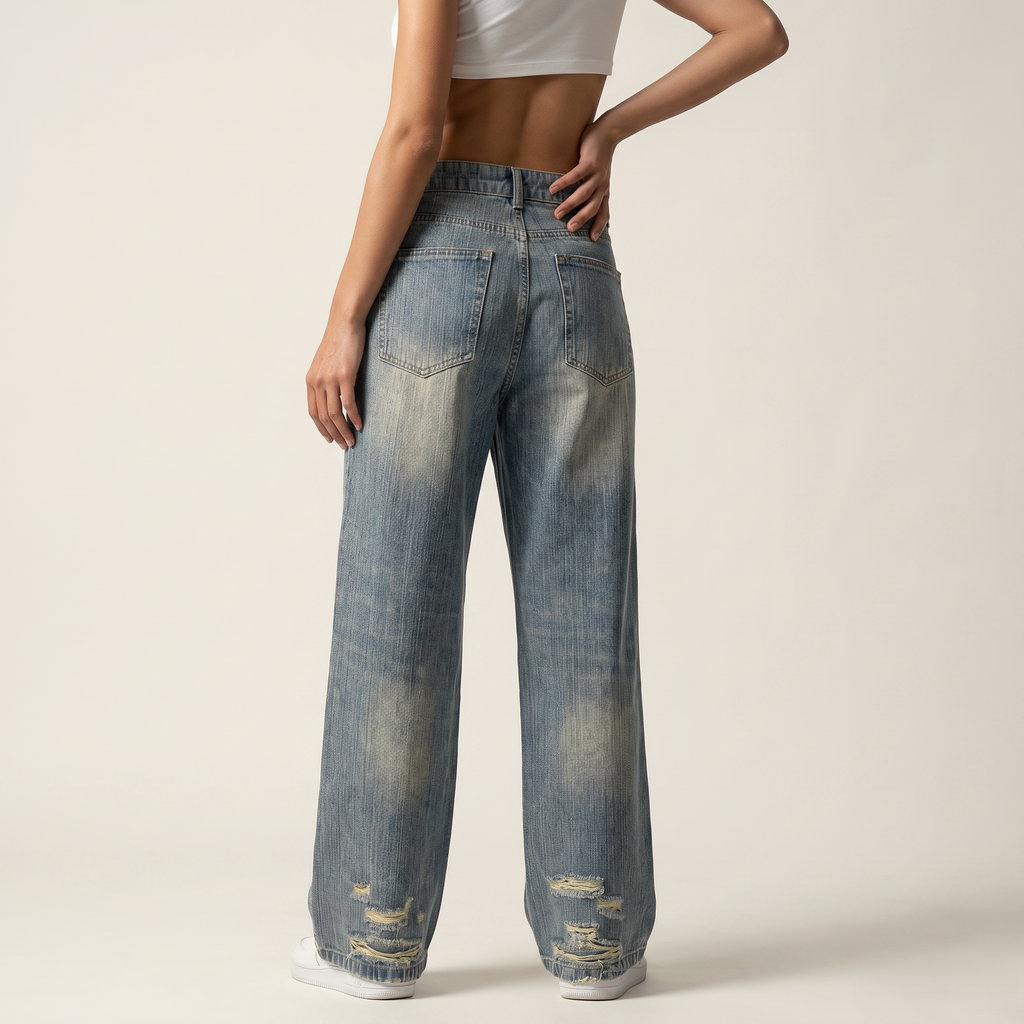 Distressed Denim Jeans