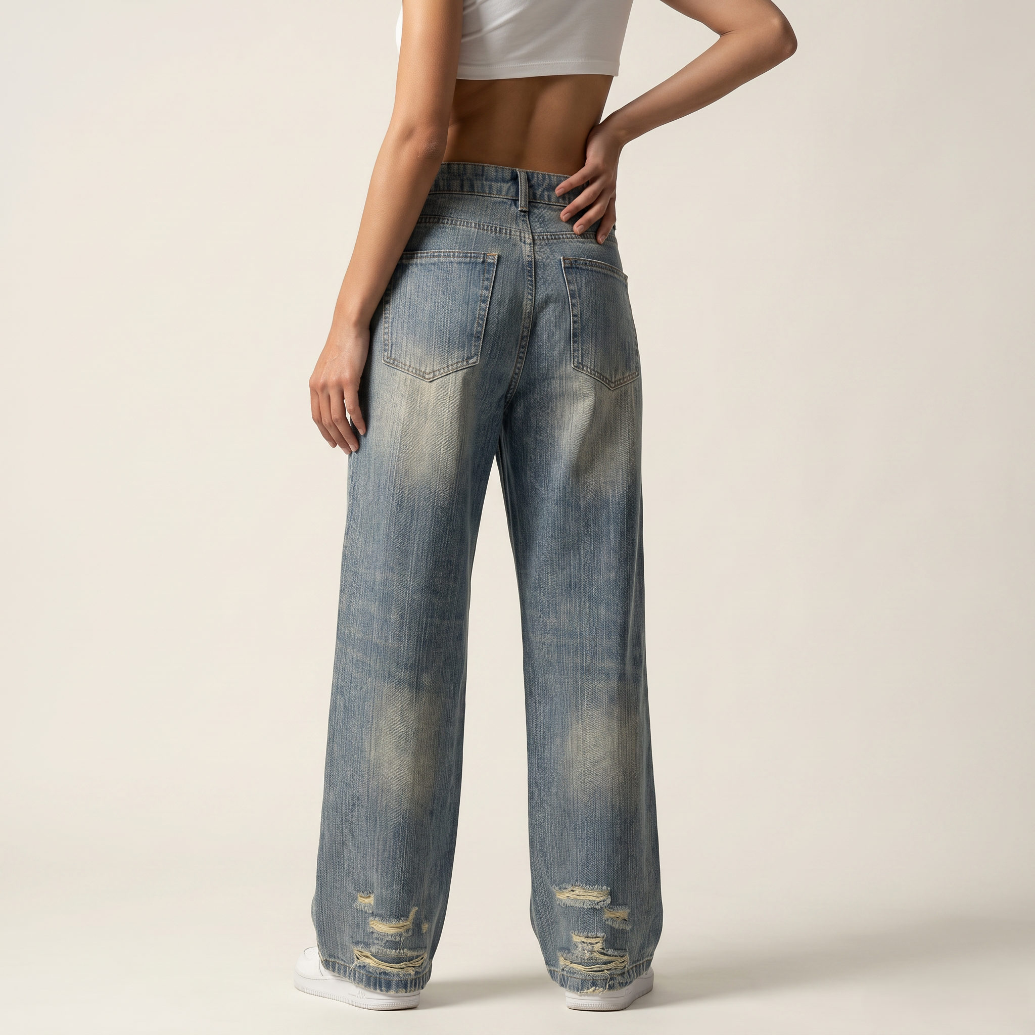 Distressed Denim Jeans