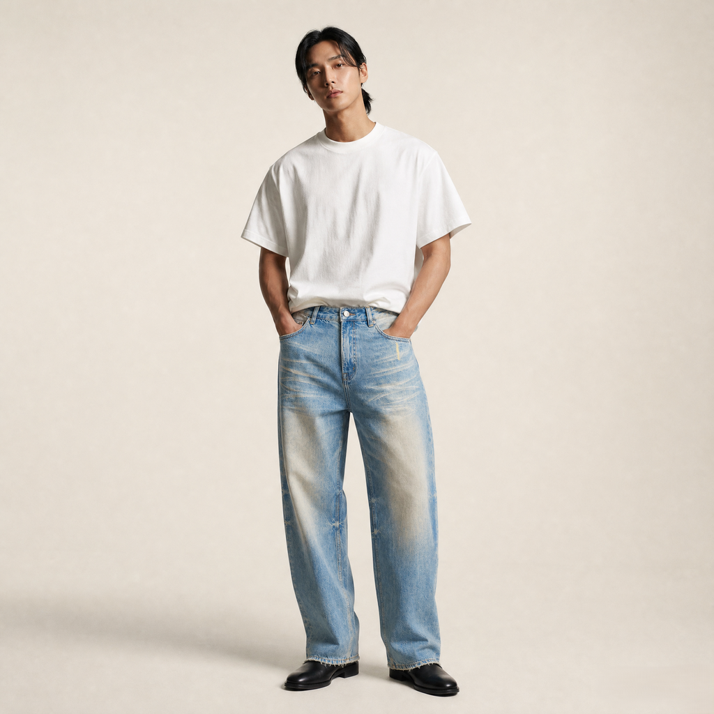 Raw Hem Denim Jeans