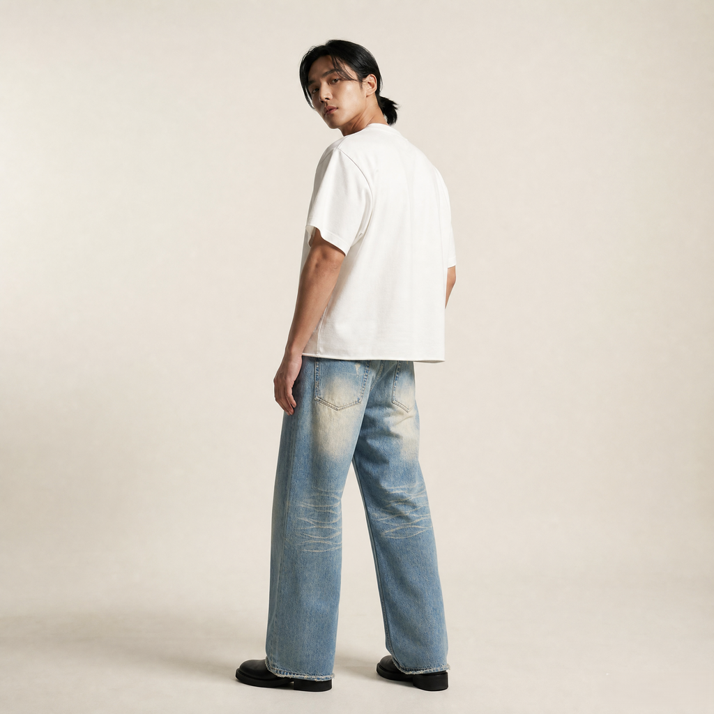 Raw Hem Denim Jeans
