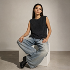 Raw-Hem Tank Top
