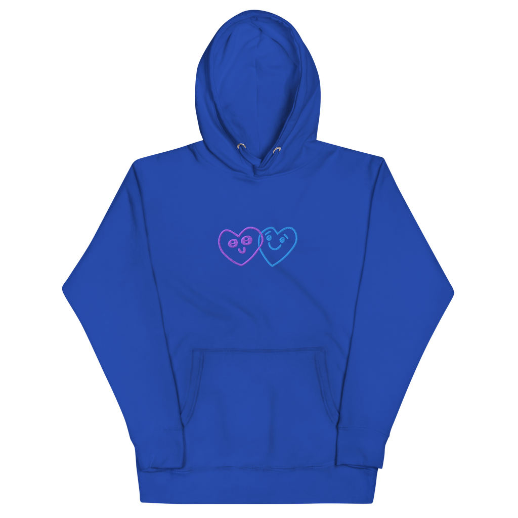 Felpa con cappuccio 2 Hearts - Nibe Clothing